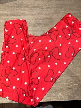 Disney Red Bow & Polka Dot Leggings